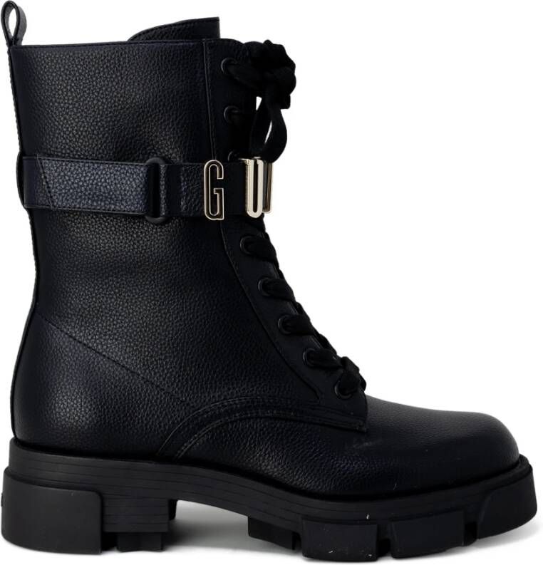 Guess Anfibio Leren Laars met Carrarmato-zool Black Dames - Foto 5