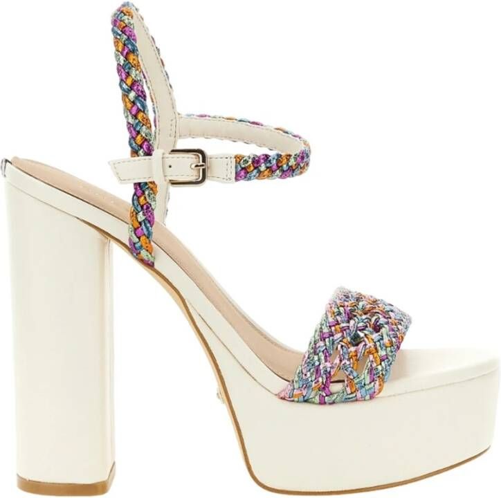 Guess Gekleurde Blokhak Sandalen voor Dames Multicolor