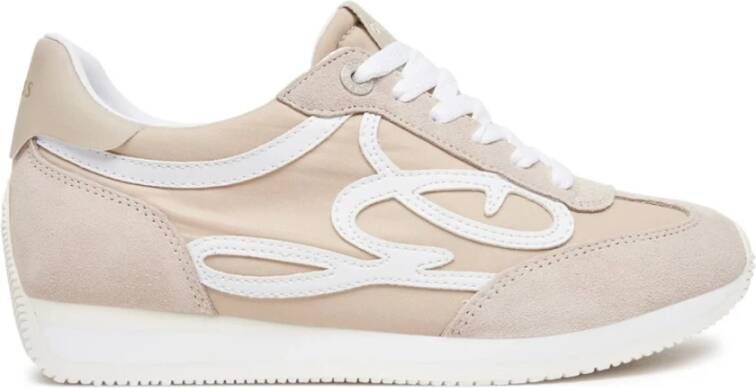 Guess Gemengde leren sneakers Beige