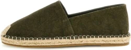 Guess Groene Ronde Neus Platte Espadrilles
