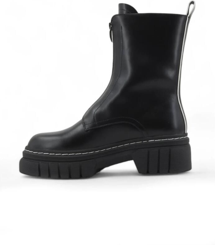 GUESS Annia leren enkelboots zwart wit - Foto 3