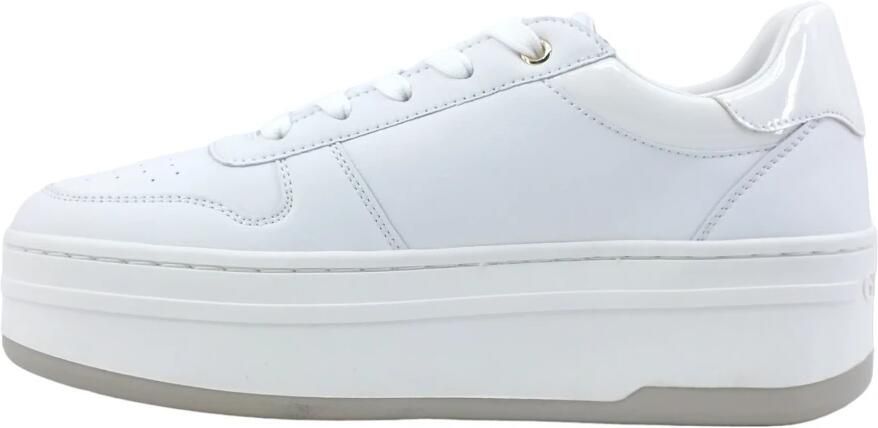 Guess Witte Leren Sneakers voor Dames White Dames