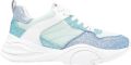 GUESS Bestie chunky sneakers met glitters blauw - Blauw