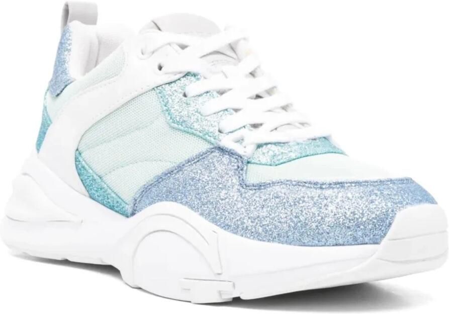 GUESS Bestie chunky sneakers met glitters blauw - Foto 2