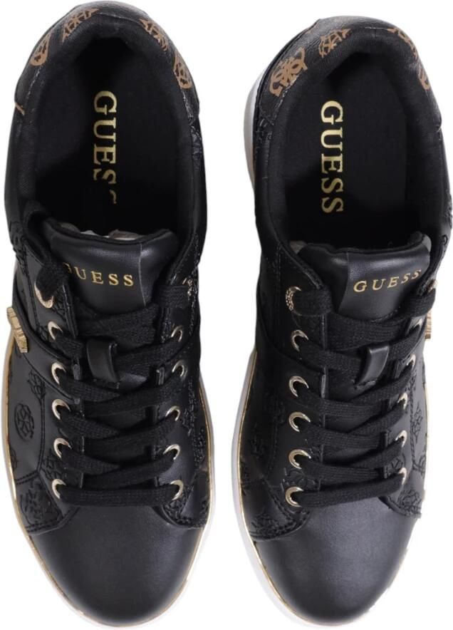 Guess Zwart Gouden Casual Sneakers met Veters - Foto 6