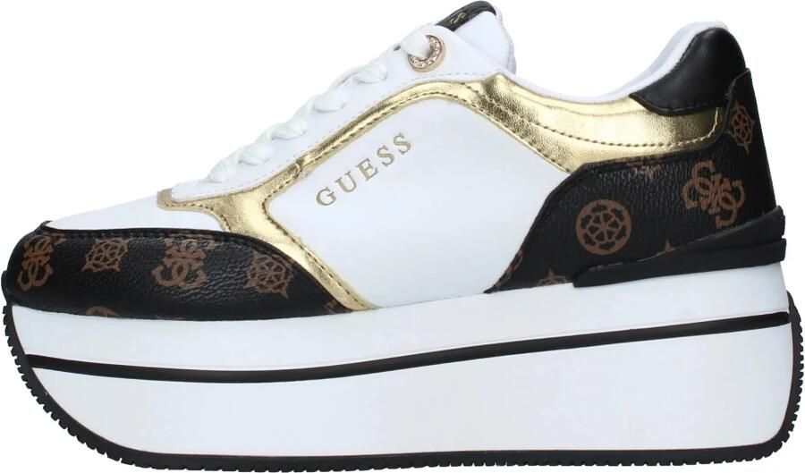 Guess Witte en bruine damesschoenen met gouden details White Dames - Foto 7