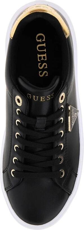 GUESS Denesa Sneakers Dames Leren Sneaker Zwart - Foto 4