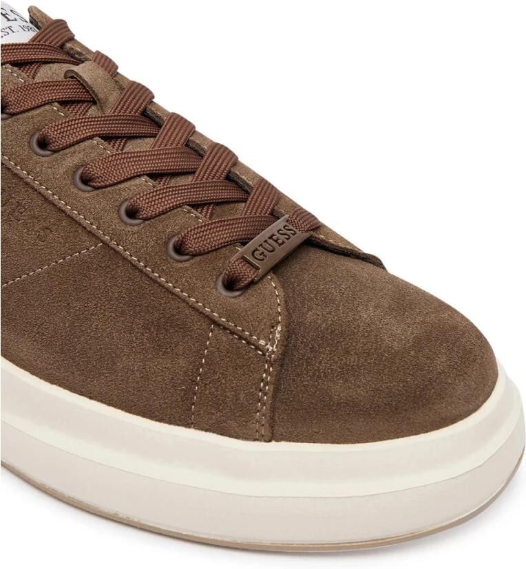 Guess Sneakers van runder suède met plateauzool - Foto 3