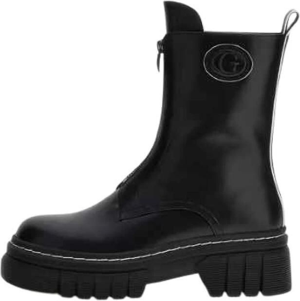 GUESS Annia leren enkelboots zwart wit - Foto 5