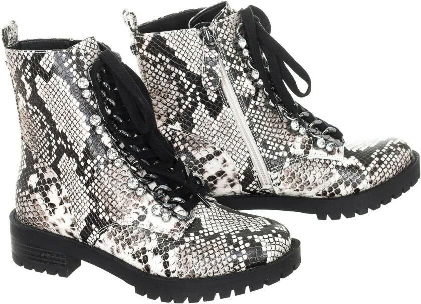 Guess Hinlee python print ankle boot Grijs Dames