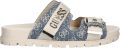 Guess Faxona Denim Sandalen - Blauw
