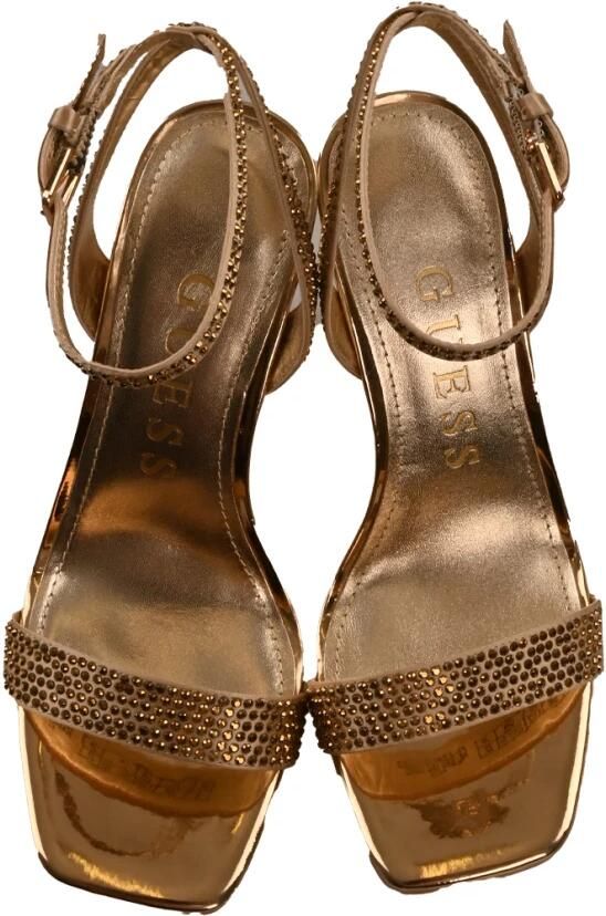 Guess Gouden katoenen sandalen met gespsluiting