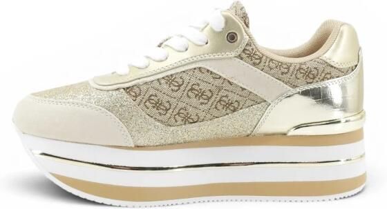 Guess Beige Sportieve Instap Sneakers met Veters Multicolor Dames - Foto 9