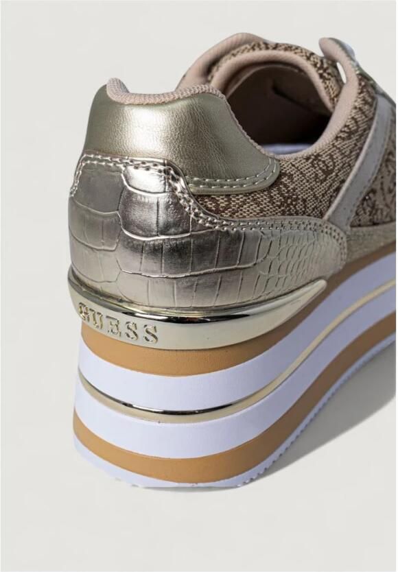 Guess Beige Sportieve Instap Sneakers met Veters Multicolor Dames - Foto 6