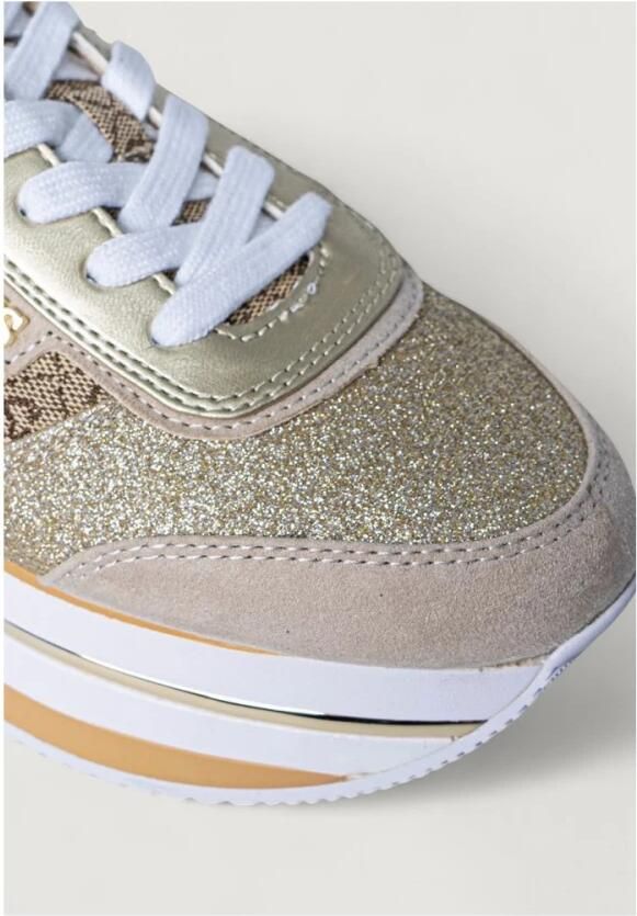 Guess Beige Sportieve Instap Sneakers met Veters Multicolor Dames - Foto 5