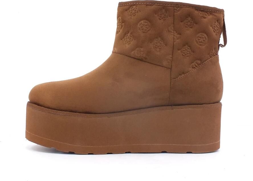 Guess Jilla Stivalet Cognac Suède Enkellaars Brown Dames - Foto 3