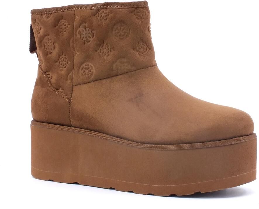 Guess Jilla Stivalet Cognac Suède Enkellaars Brown Dames - Foto 2