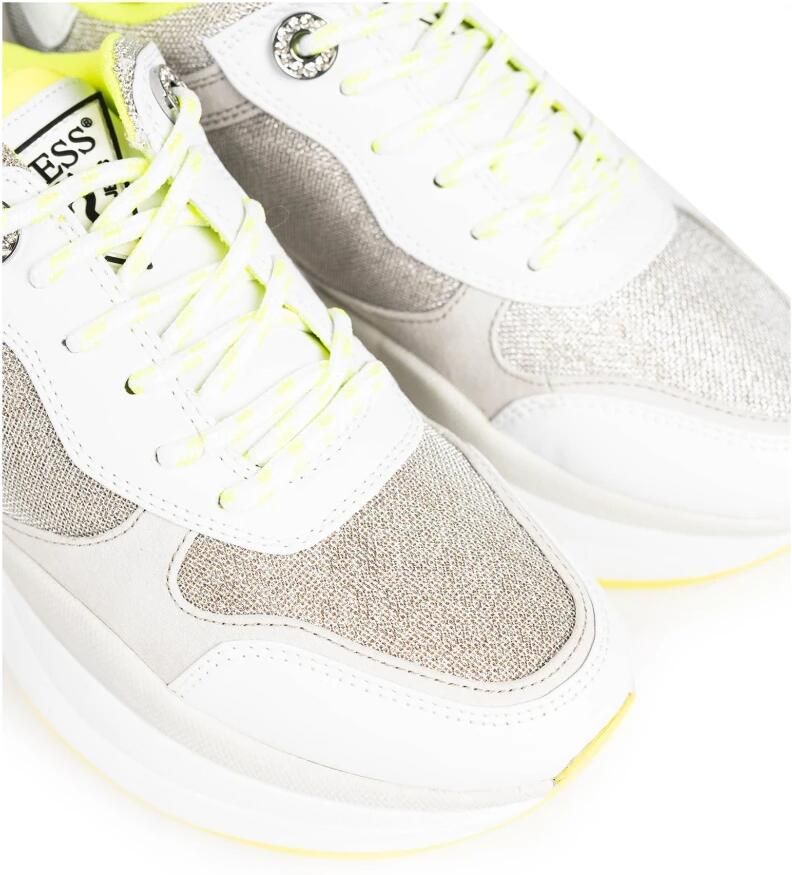 Guess Platform Sneakers met Fonkelende Details White Dames - Foto 2
