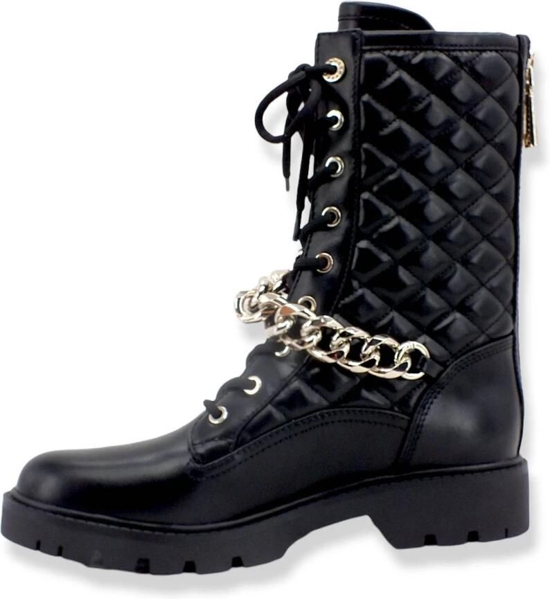 GUESS Riplei Veterboots Laarzen Met Veters Dames Zwart - Foto 4