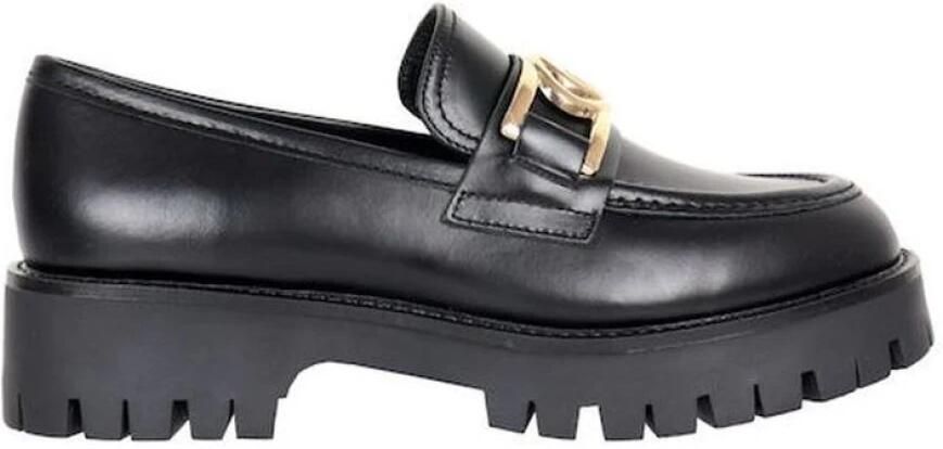 Guess Zwarte platte schoenen met metalen detail Black Dames