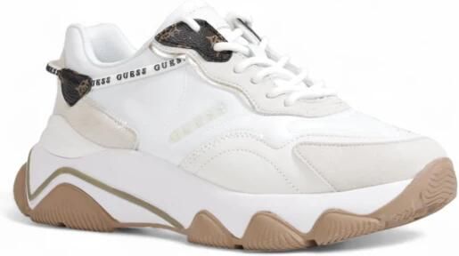 Guess Witte Polyethyleen Sneaker met Stof White Dames - Foto 11