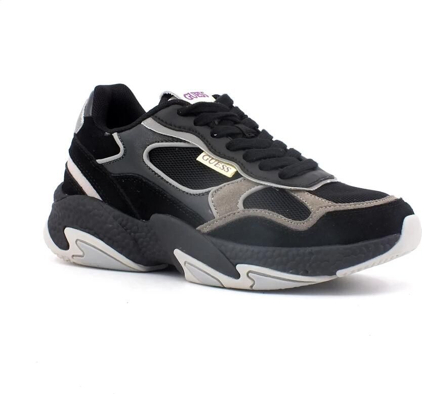 Guess Leren Nasla Sneakers Zwart Black Heren