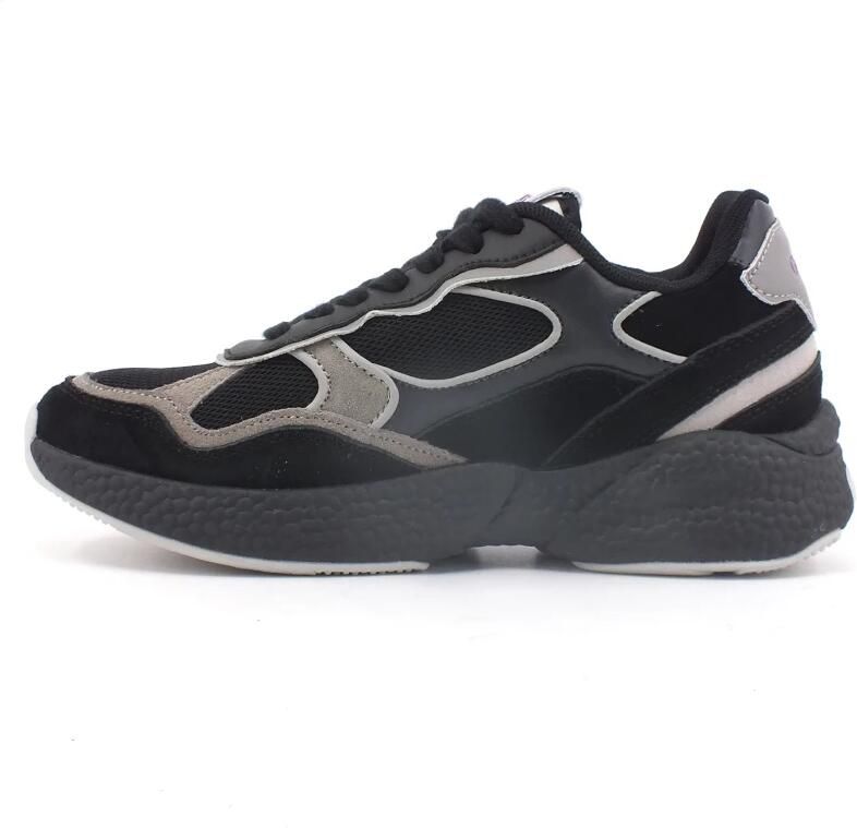 Guess Leren Nasla Sneakers Zwart Black Heren - Foto 2