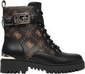 Guess Enkellaarzen met monogram en reliëfaccenten - Bruin