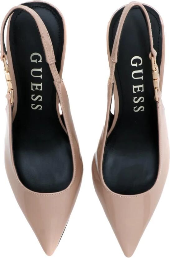 Guess Lak Slingback Leren Hoge Hakken Pink Dames - Foto 2