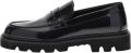 Guess Pillar Lug Penny Loafer - Zwart