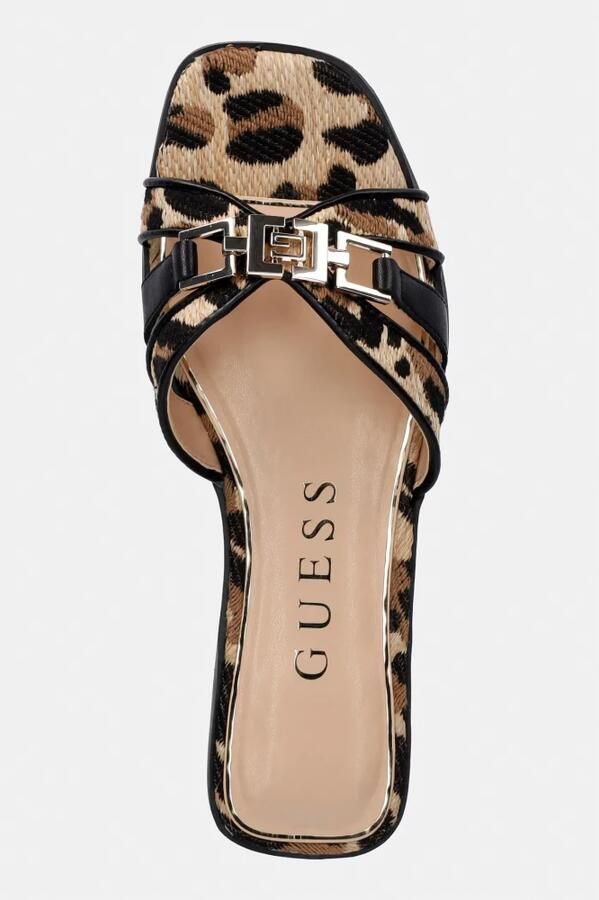 Guess Slipper van leer-mix model 'Realla' - Foto 3