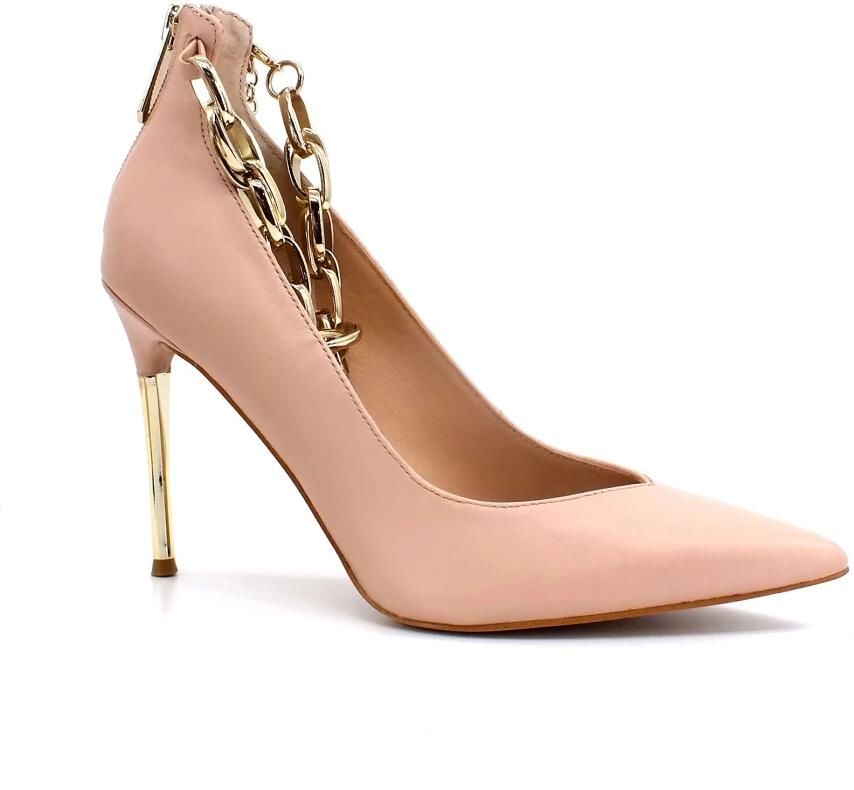 Guess Leren Stiletto Hakken met Ritssluiting Pink Dames