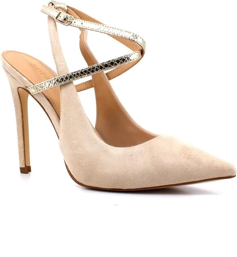 Guess Strappy Hoge Hak Sandaal Amazie Beige Dames - Foto 4