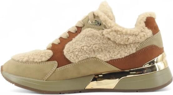 GUESS MoxeA17 sneakers met imitatiebont bruin - Foto 2