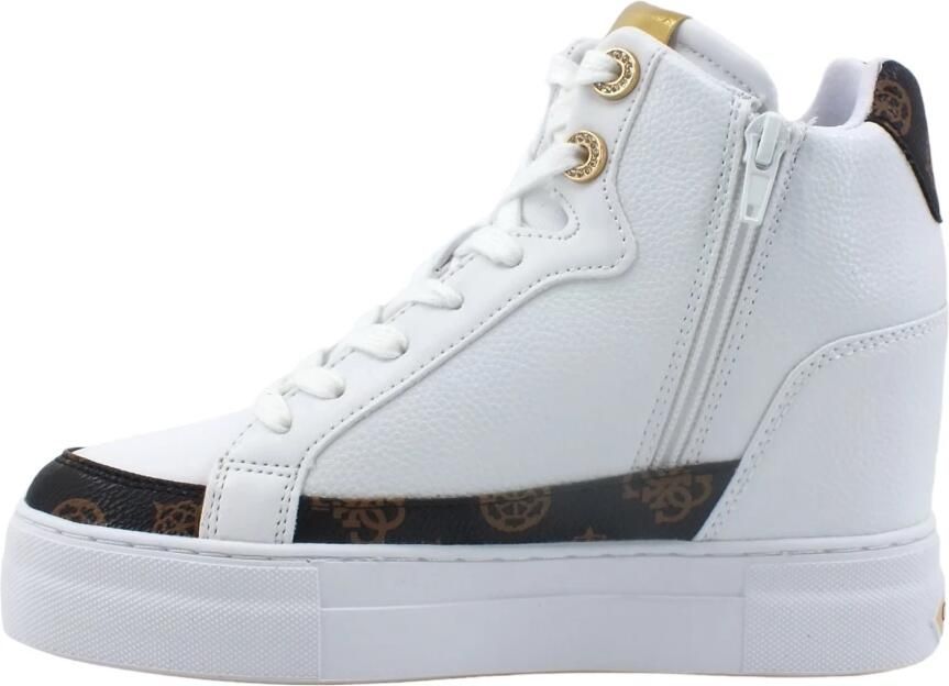 Guess Basketbal Wedge Sneaker met Kleurrijke Logodetails White Dames - Foto 2