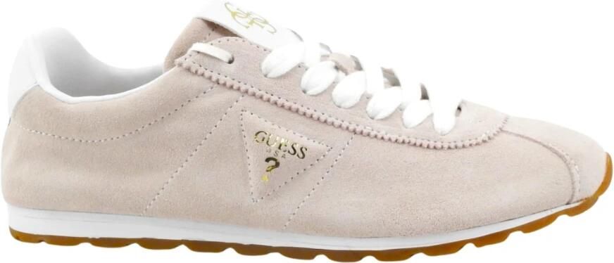 Guess sneakers van Leer met Labelprintdetails Model 'TIAH3'