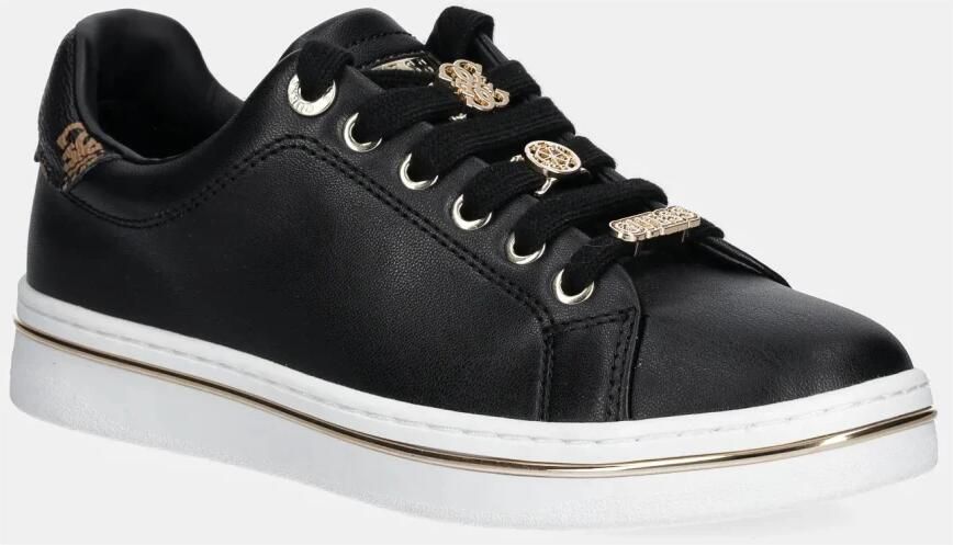 GUESS Slip-On Lace-Up Polyurethane Sneakers Wo Black - Foto 4