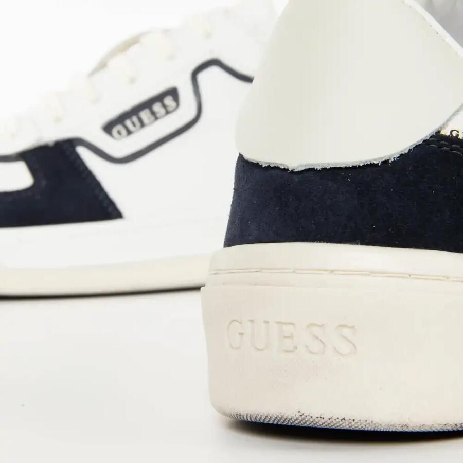 Guess Witte Leren Sneaker met 4 cm Rubberen Zool White Heren - Foto 3