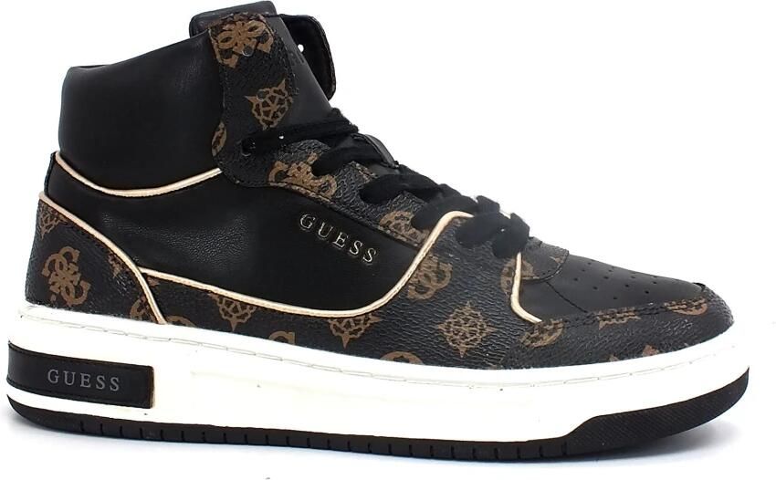 GUESS Tullia Hoge Dames Sneakers Zwart-Bruin - Foto 4