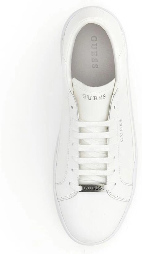 Guess Udine Witte Herenschoenen van 100% Echt Leer