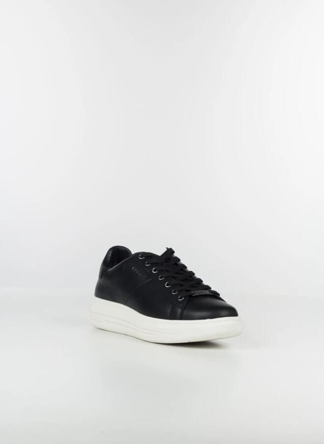 Guess Lage Top Leren Sneakers Zwart Heren