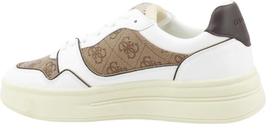 Guess Bruin Leren Sneakers Platform Schoenen
