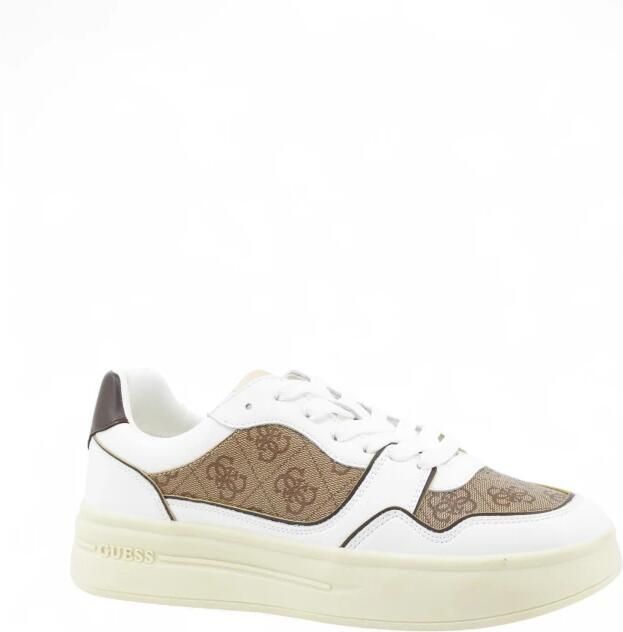 Guess Bruin Leren Sneakers Platform Schoenen