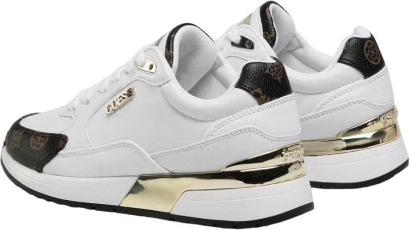 Guess Moxea Active Lady Wit Bruin Multilogo Sneakers White Dames - Foto 6