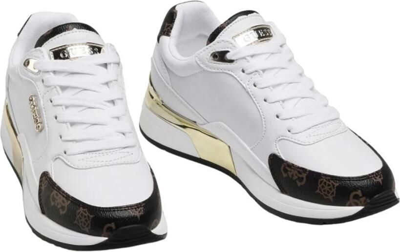 Guess Moxea Active Lady Wit Bruin Multilogo Sneakers White Dames - Foto 13