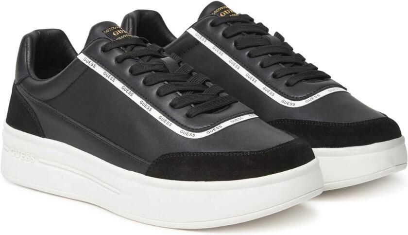 Guess Moderne leren sneakers met handtekeninglijn - Foto 3