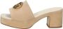 Guess Bruine Suede Platform Sandalen Beige Dames - Thumbnail 9