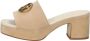 Guess Bruine Suede Platform Sandalen Beige Dames - Thumbnail 5