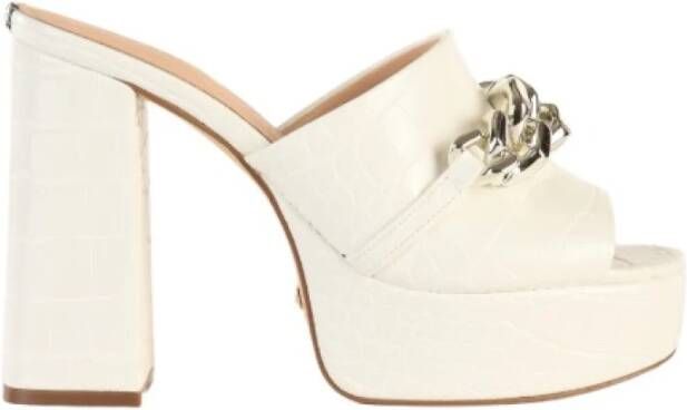 Guess Heeled Mules Wit Dames