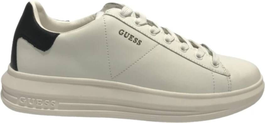 Guess Heren Vibo Carryover leren sneakers White Heren